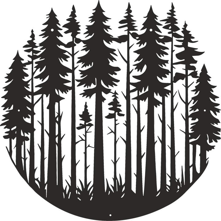 Dekor muri Foren, metal i zi, 50x1.5cm