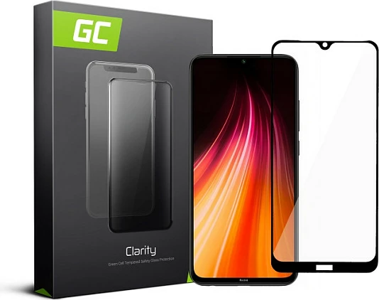 Mbrojtëse ekrani Green Cell GC Clarity për Xiaomi Redmi Note 8, xham i temperuar 9H, 0.33mm, transparente