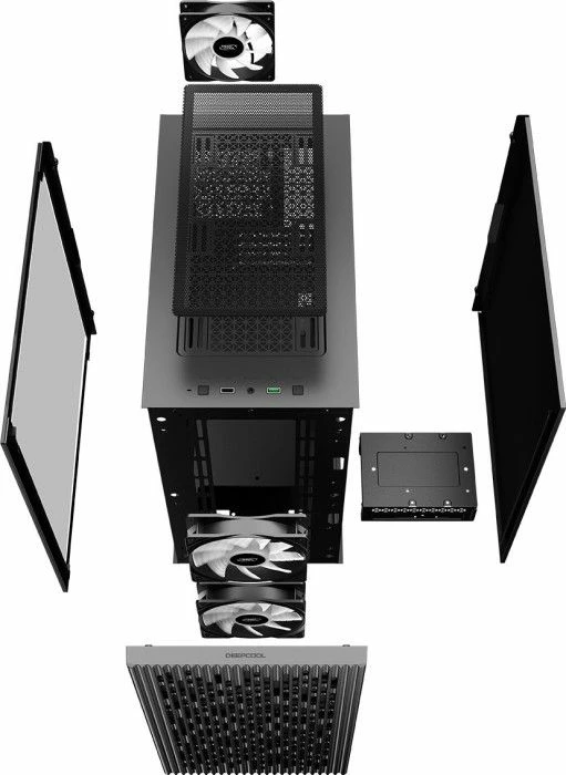 Kasë Deepcool MATREXX 40 3FS ARGB (DP-MATX-MATREXX40-3F) Micro-ATX Mini Tower, 3 ventilatorë 120 mm, xham i temperuar, e zezë
