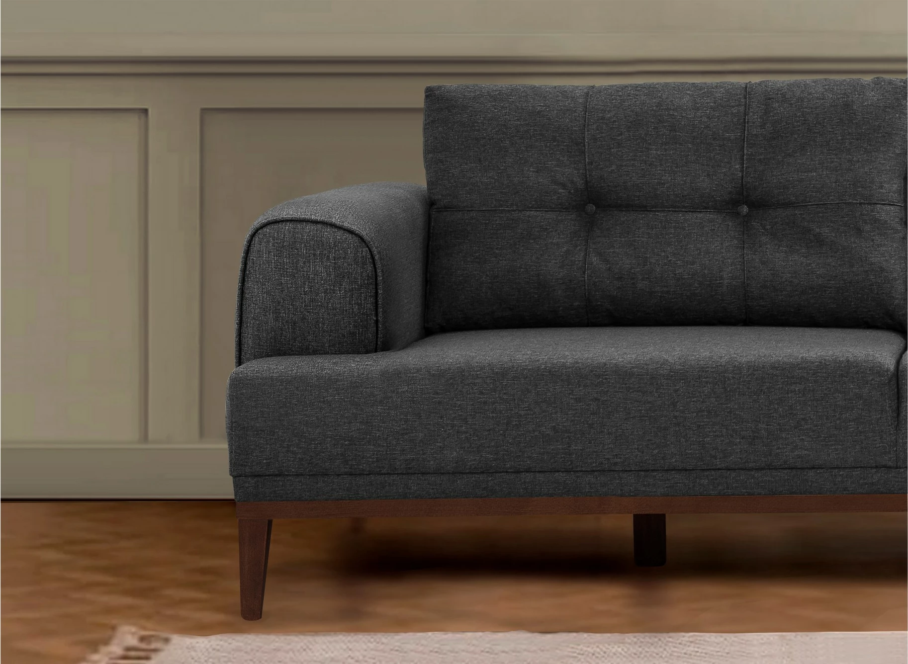 Këndore Atelier del Sofa, Vina, anthracite dhe walnut