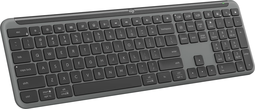 Tastierë wireless Logitech Signature Slim K950, full-size, Bluetooth/2.4GHz, US INT'L, grafit, me USB receiver