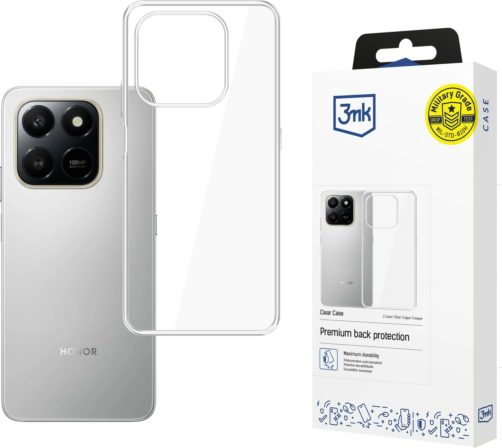 Mbështjellës 3mk Clear Case për Honor X7D, transparent, në kuti