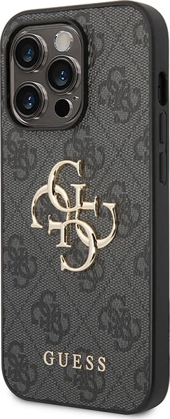 Mbështjellës Guess GUHCP15L4GMGGR për iPhone 15 Pro 6.1", hardcase, gri