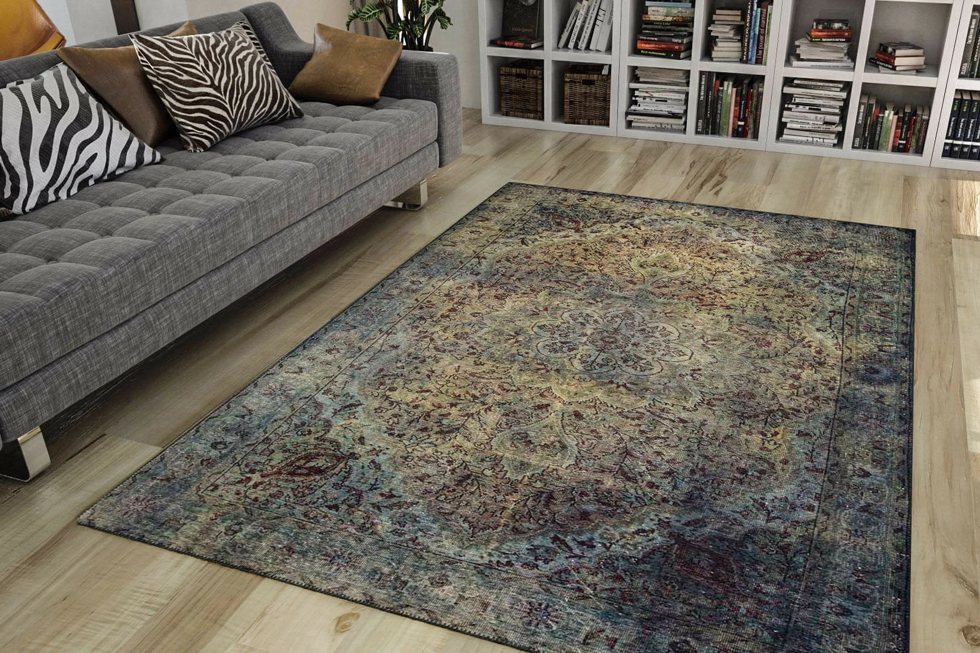 Qilim Conceptum Hypnose, Blues Chenille, 210x310cm, ngjyrë e gjelbër AL 23