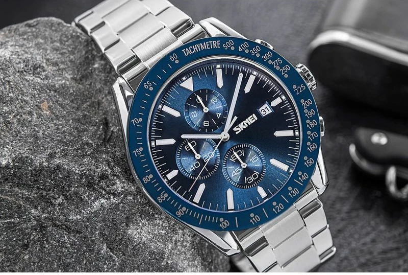 Orë dore për meshkuj Skmei, argjendtë