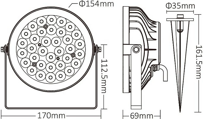 Reflektor LED kopshti Synergy21 FUTC03ZR, 15W RGB+WW CCT, IP65, Zigbee/WLAN, i zi