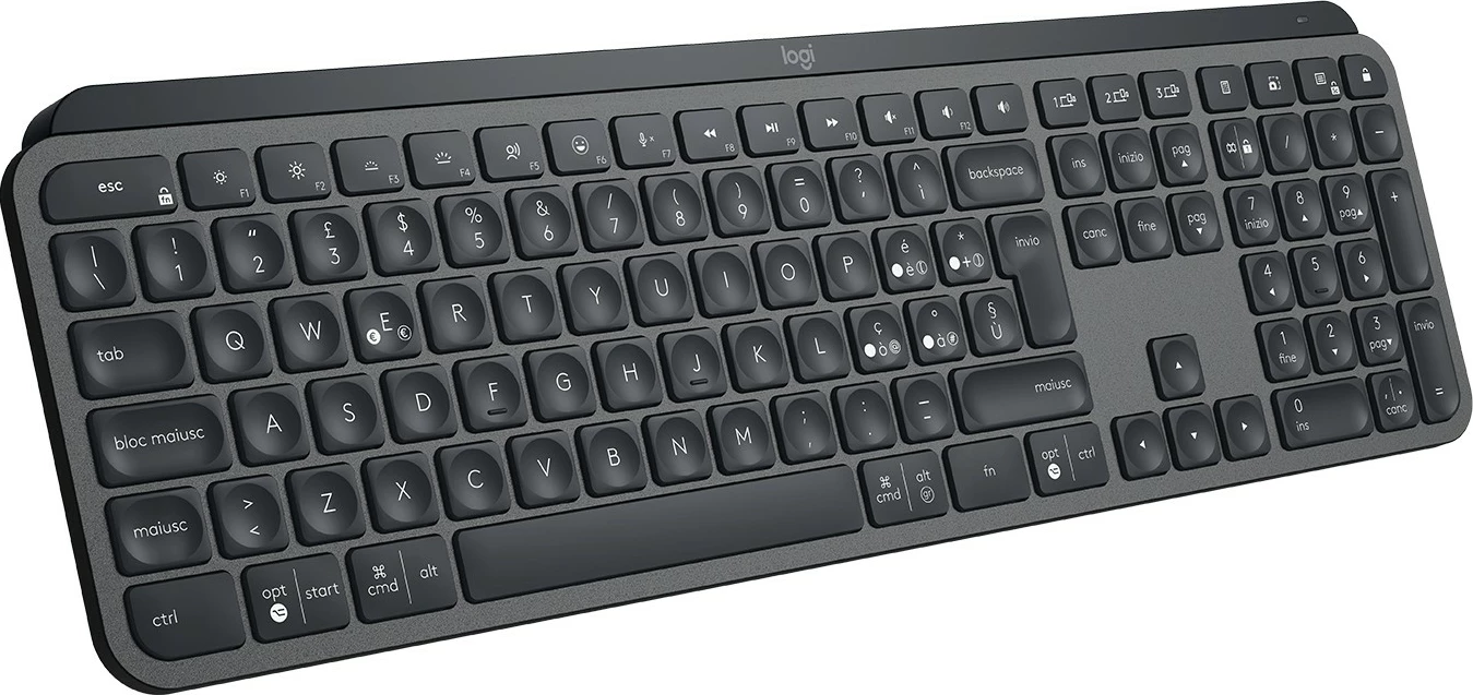 Tastierë Logitech MX Keys for Business, wireless, Bluetooth, full-size, grafit