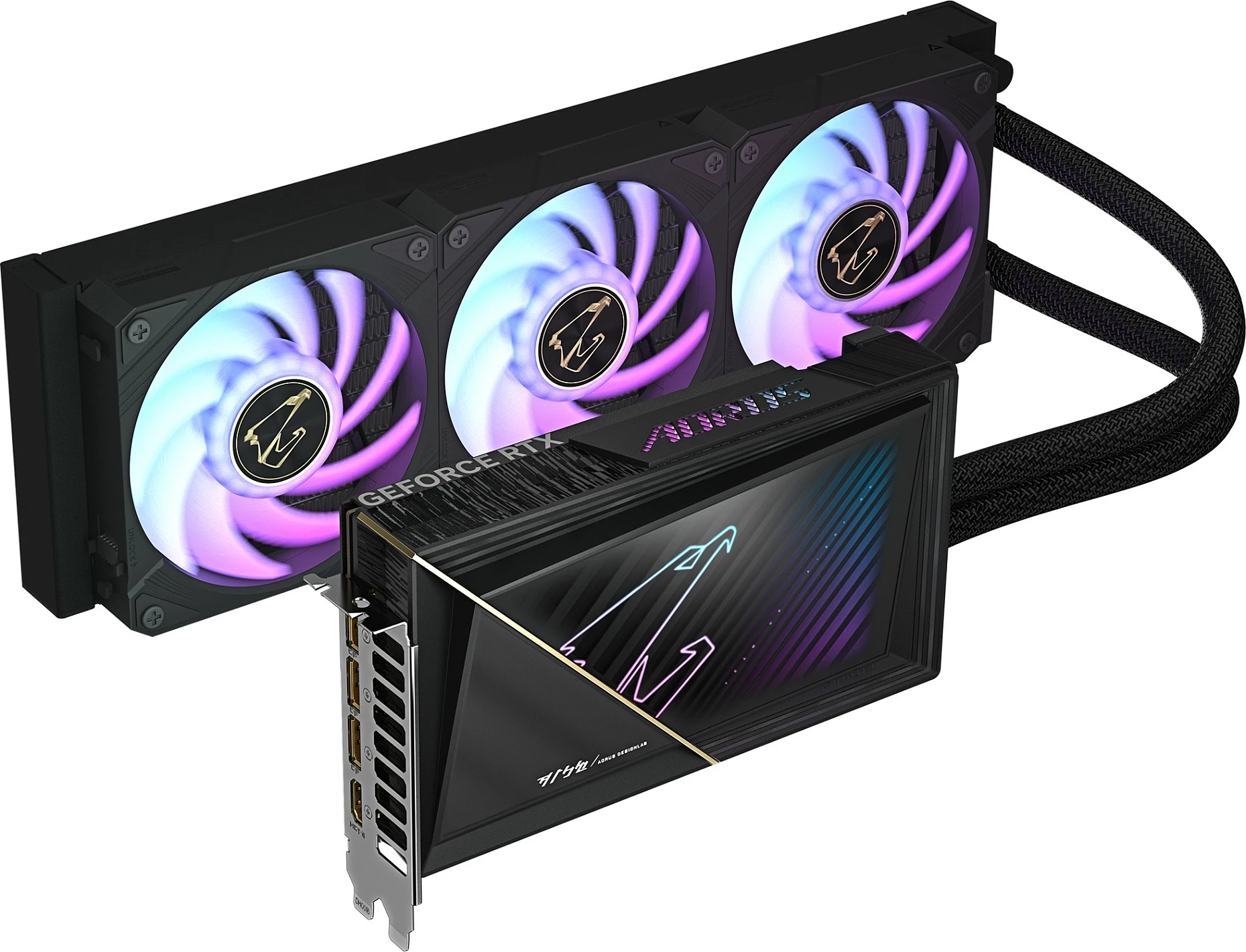 Kartelë grafike Gigabyte RTX 5080 Aorus Xtreme Waterforce 16GB, 3 ventilatorë