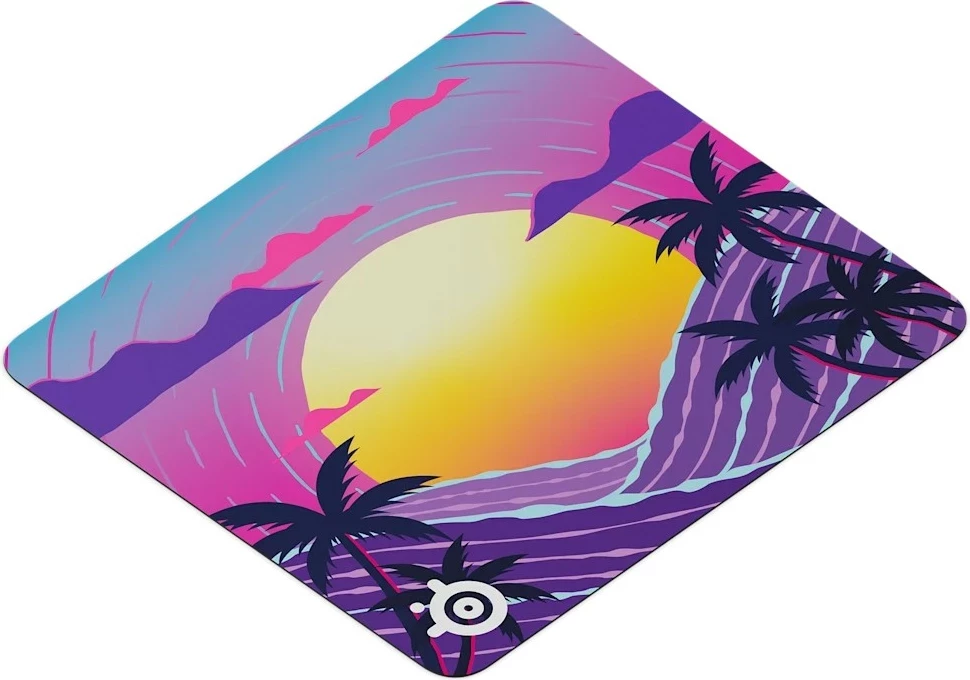 Mauspad SteelSeries QcK L Neon Sunset, 450x400mm, 2mm, shumëngjyrësh