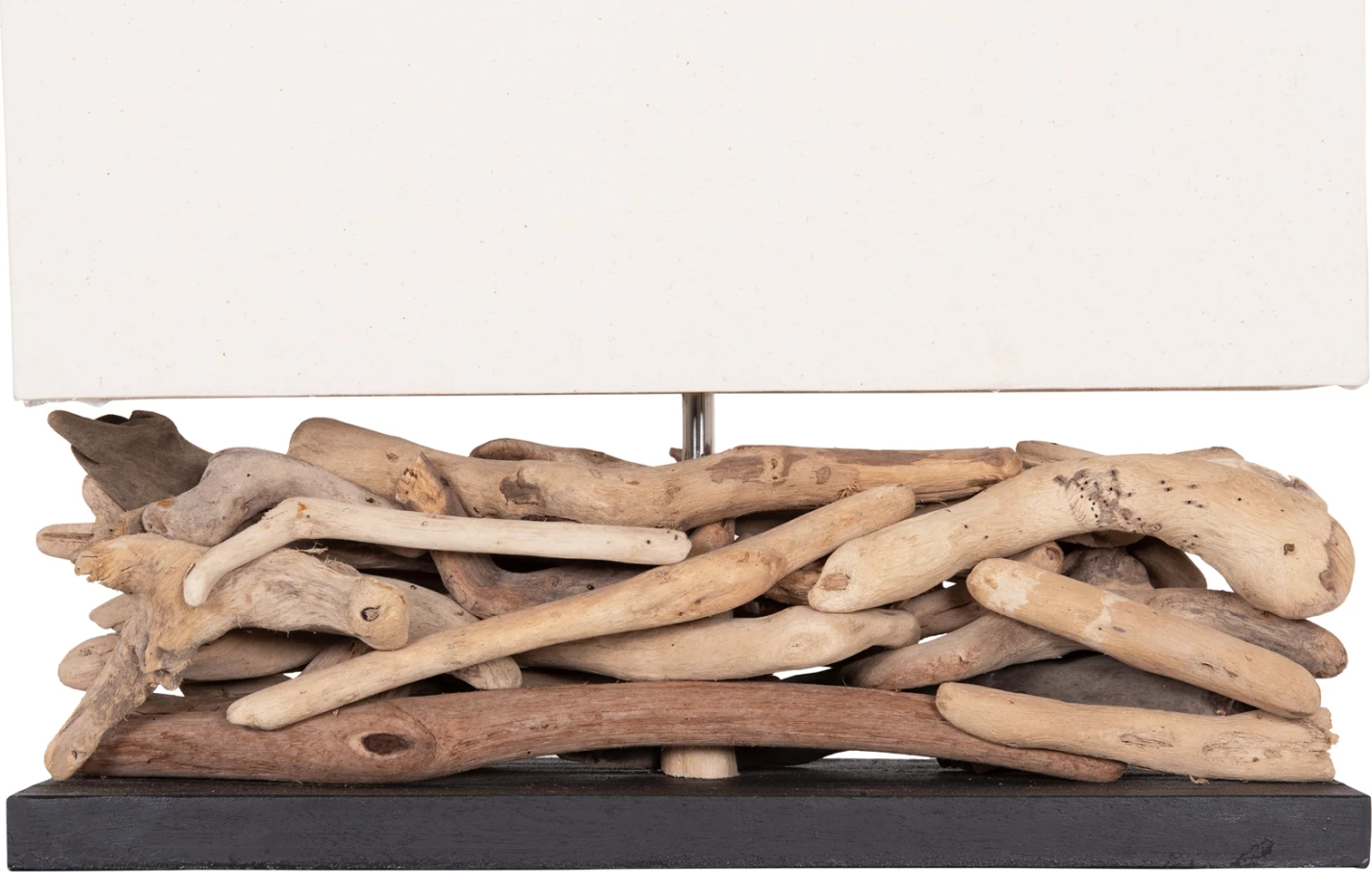 Llambë tavoline drejtkëndëshe TWIGGY, dru bregdeti, kapak i bardhë, 50x16.5x38cm