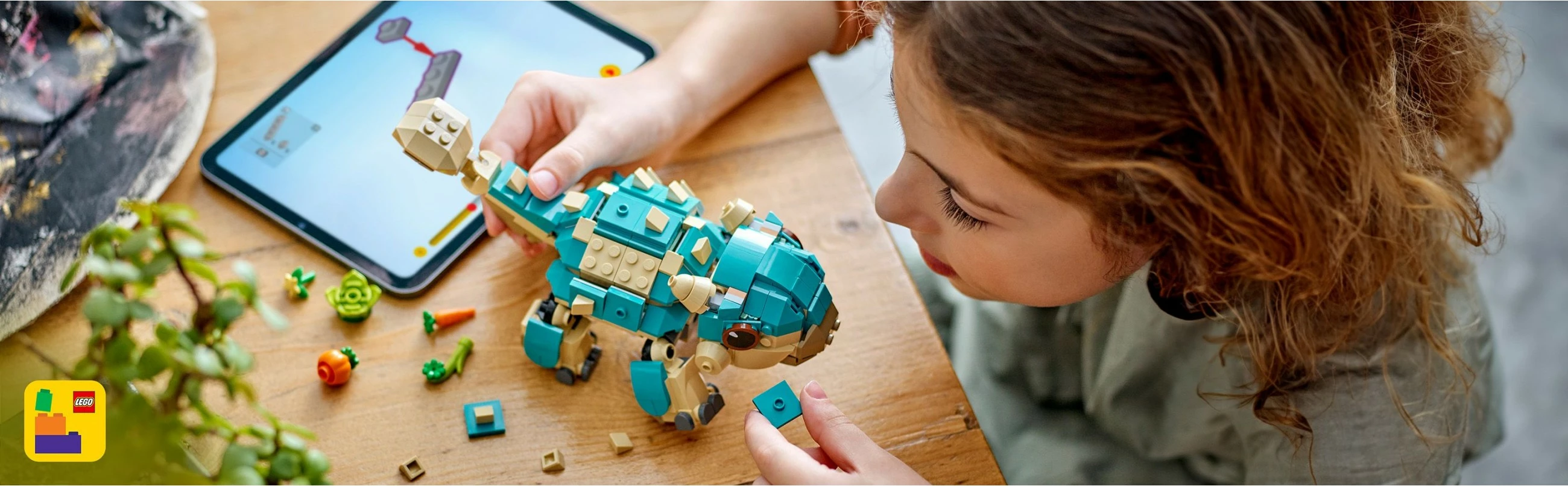 Set ndërtimi LEGO Jurassic World 76962 Baby Bumpy Ankylosaurus, shumëngjyrëshe