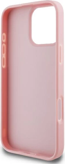 Mbështjellës Guess Fixed Glitter Big 4G për iPhone 16 Pro, Rozë