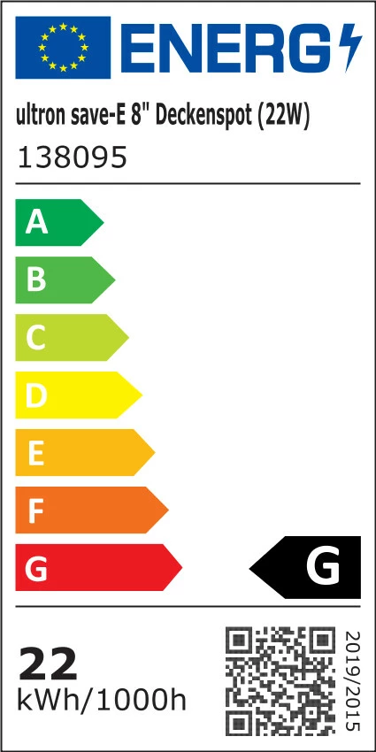 Spot LED i zhytshëm Ultron 138095, 22W, 1500 lm, 4000K, i bardhë
