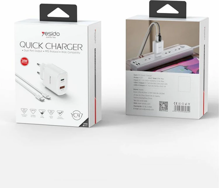 Mbushes Telefoni Usb Dhe Type-c 20w Fast Charge