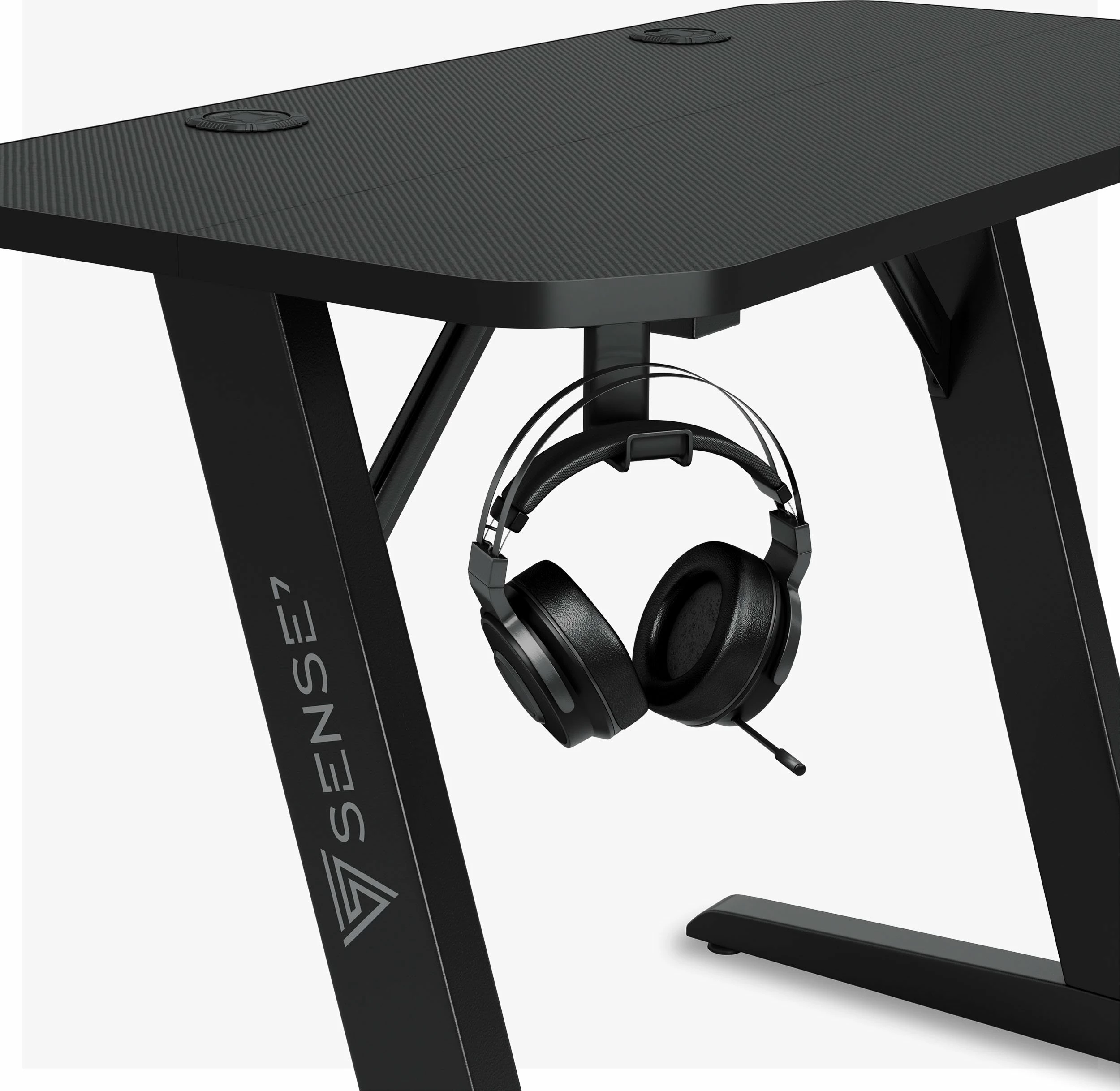 Tavolinë gaming SENSE7 Nomad Basic 100x50 cm 75 cm, e zezë