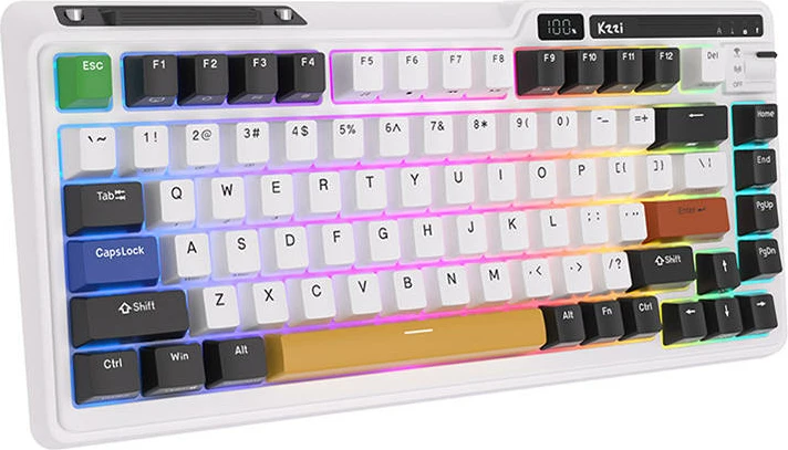 Tastierë mekanike wireless Royal Kludge KZZI K75 pro RGB, Eternity Switch, bardhë e zezë