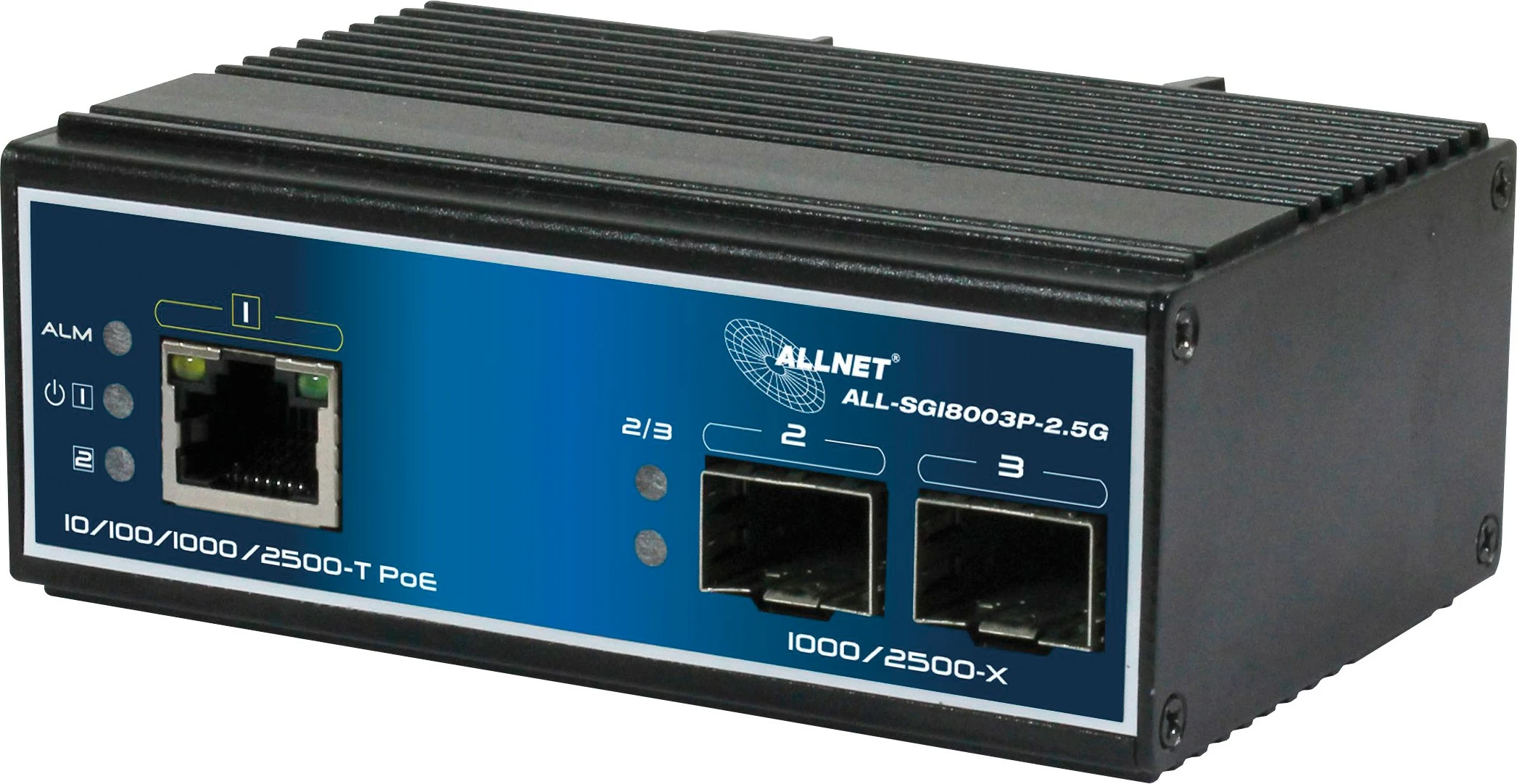 Switch ALLNET ALL-SGI8003P-2.5G, industrial, PoE
