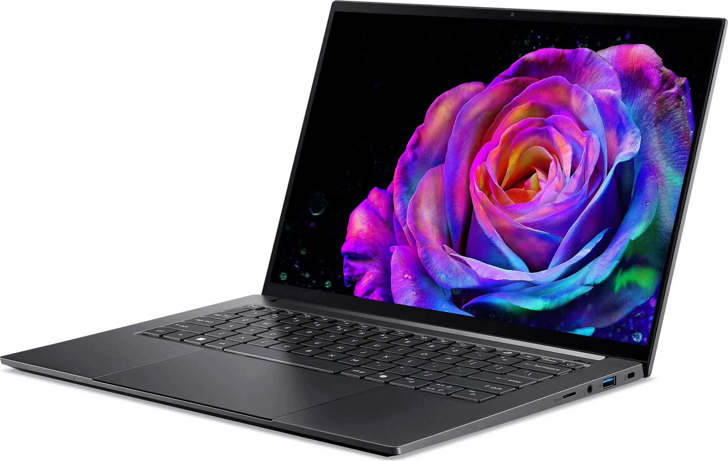 Laptop Acer Swift SFX14-73G-975F, Core Ultra 9, 32GB RAM, 2TB SSD, 14.5" OLED Touch, RTX 5070, Windows 11 Home, Titanium Grey