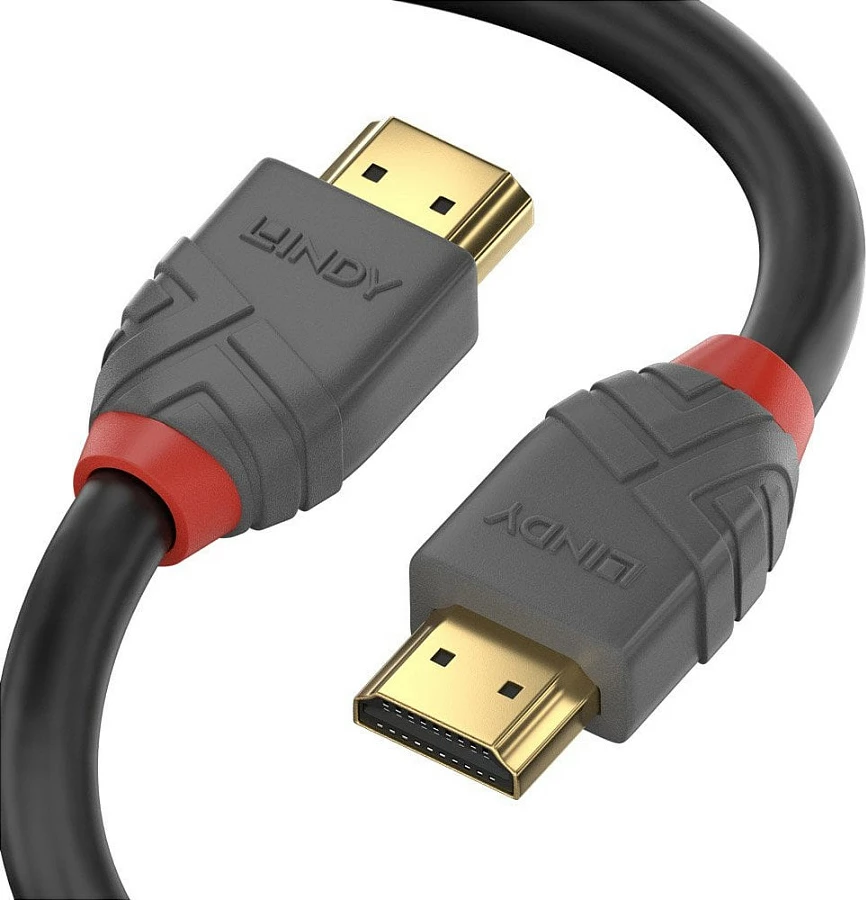 Kabl HDMI Lindy Anthra Line 1m, High Speed HDMI 2.0, 4K@60Hz, 18Gbps, i zi/gri