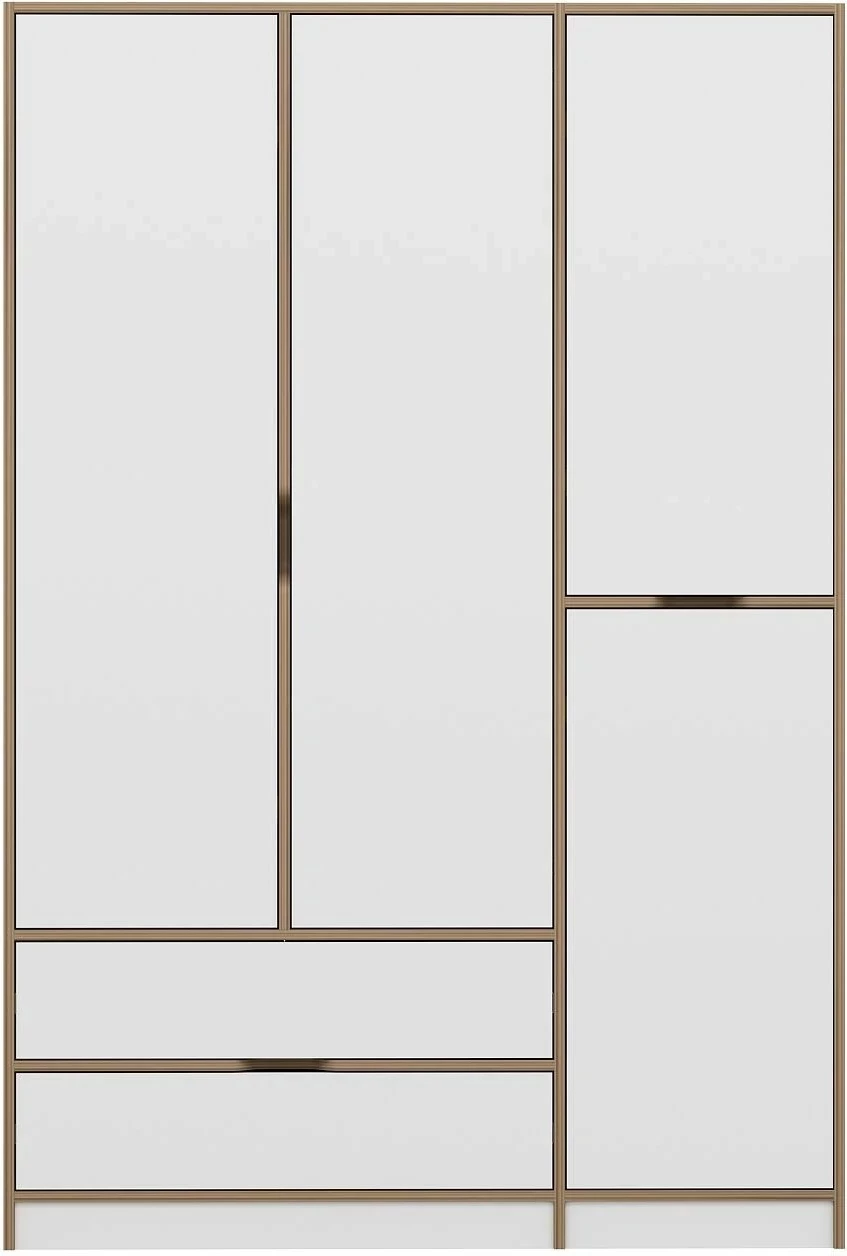 Dollap Hanah Home Elina, bardhë-dore, 140x208x52cm