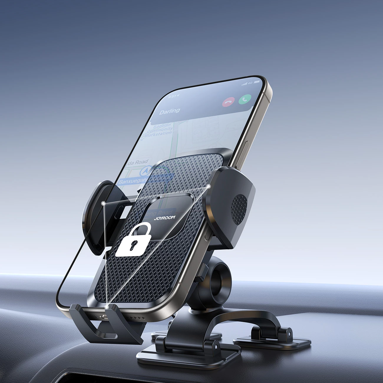 Mbajtës për celular Joyroom JR-ZS259 me kapëse, për makinë, i zi