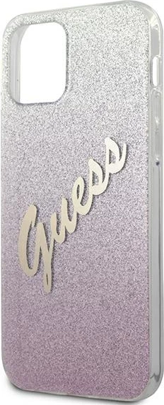 Mbështjellës Guess GUHCP12LPCUGLSPI për iPhone 12 Pro Max 6.7", Glitter Gradient, Rozë