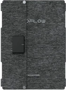 Panel diellor portativ EcoFlow 5018201005 45W me USB-C, efikasitet deri 25%, IP68 i palosshëm, zi, set me kabllo DC5521-XT60i dhe 4 karabina