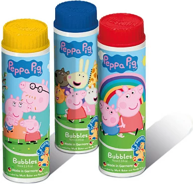 Flluska sapuni PUSTEFIX Classic 70 ml, Peppa Pig, set 25 copë, shumëngjyrëshe