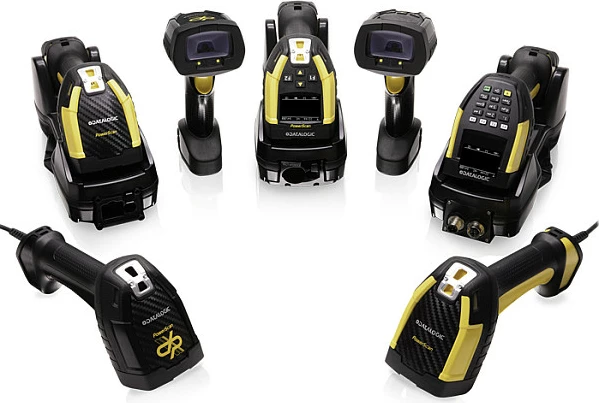 Lexues barkodi Datalogic PowerScan PM9600-HP433RBK30, 1D/2D, wireless 433 MHz, IP65/IP67, 150 m, i zi/verdhe