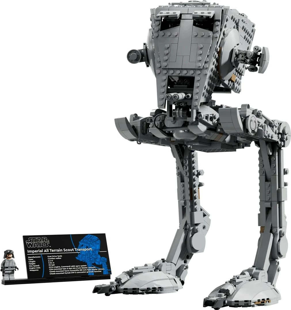 Set LEGO Star Wars AT-ST Walker 75417, për të rritur, me minifigurë, Gri