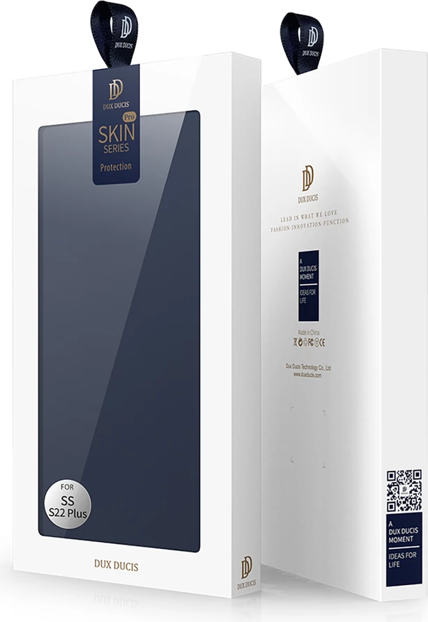 Mbështjellës Dux Ducis Skin Pro për Samsung Galaxy S22+, me kapak, funksion stand, xhep kartelash, Blu