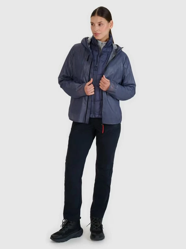 Jakne trekking për femra 4f, e zezë