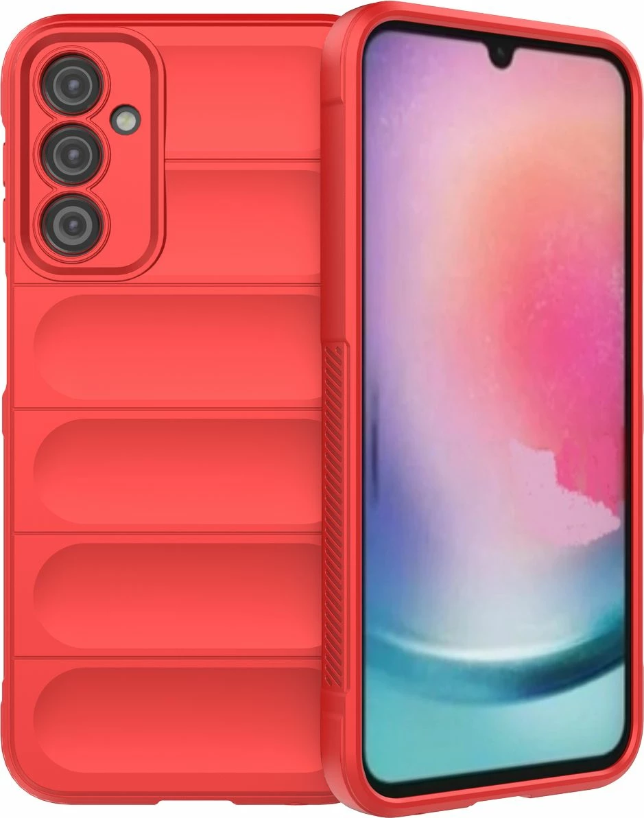 Mbështjellës Hurtel Magic Shield Case për Samsung Galaxy A24 4G, i kuq