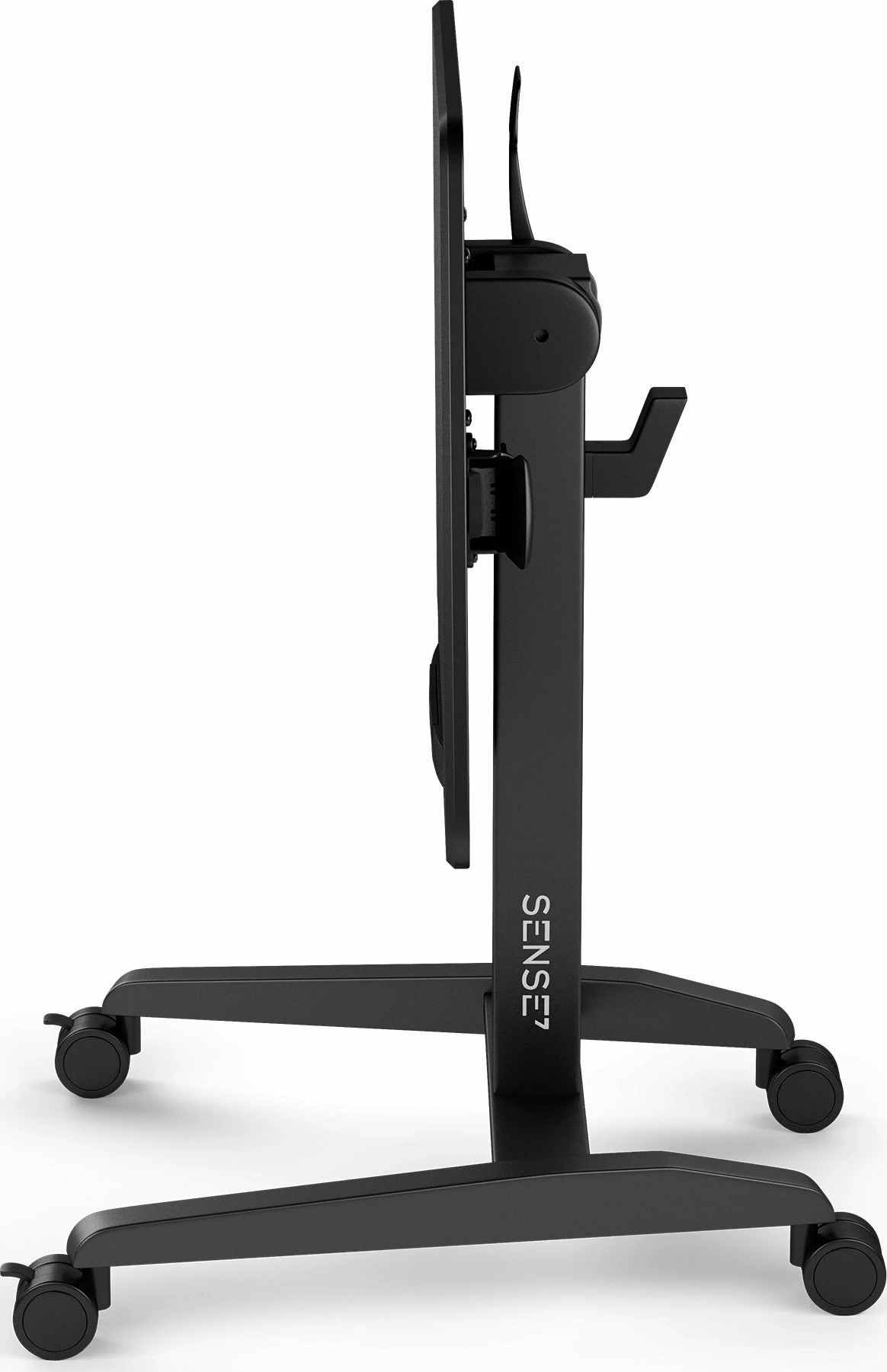 Tavolinë mobile SENSE7 Mobile Desk 70x52 cm, rregullim lartësie 76-111 cm, sipërfaqe e anueshme 0-90°, e zezë