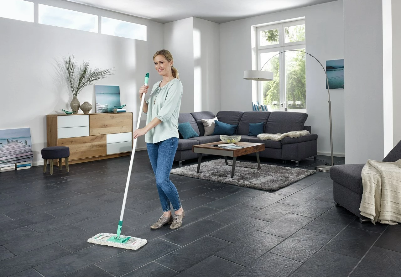 Mop LEIFHEIT Profi XL cotton plus, dorezë plastike, 1400 mm, turkuaz