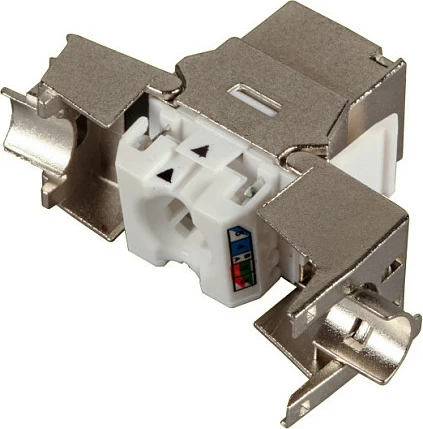Modul RJ45 Keystone EFB Elektronik E-20092, Cat8, 2000 MHz, i sheshtë, argjend