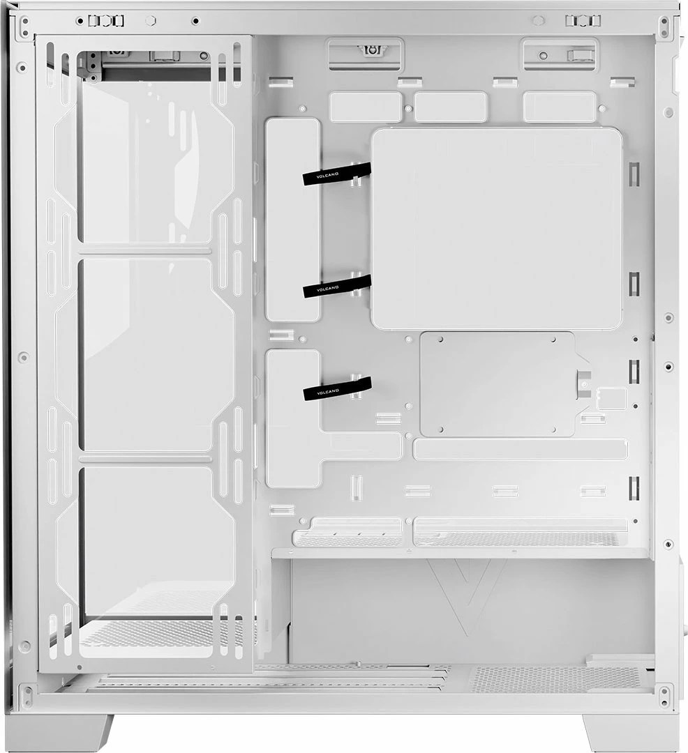 Kasë Modecom Volcano Space AT-SPACE-PG-NF-20-000000-0002, Midi Tower, ATX/uATX/Mini-ITX, USB-C, pa furnizim, e bardhë
