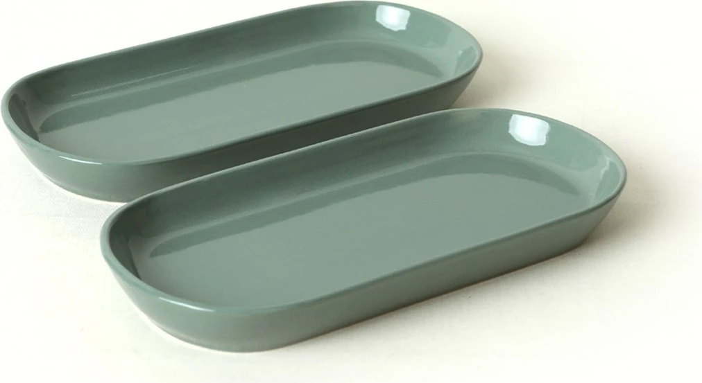 Set pjatash servirëse, ngjyrë e gjelbër, Hermia Concept, 2 copë, 26cm