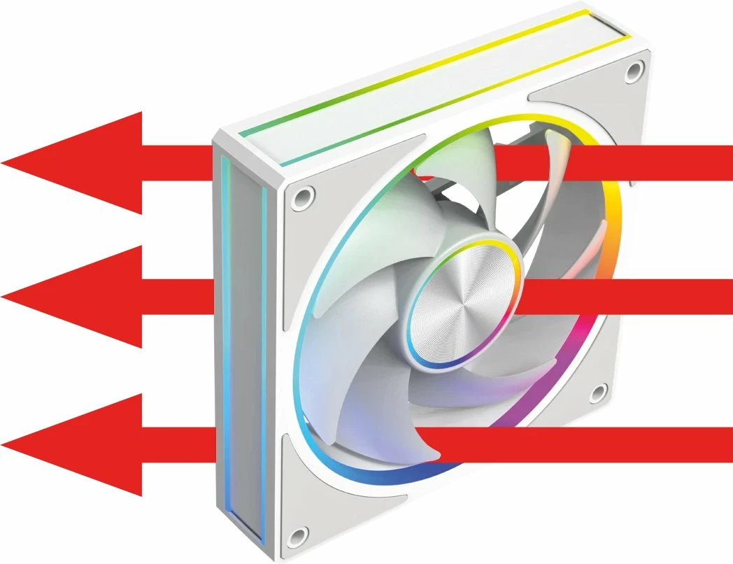 Ventilator për kasë PC Modecom Volcano Loop 120 ARGB (FAN-LOOP-120S-ARGB-200) 120mm PWM, White, 1 copë