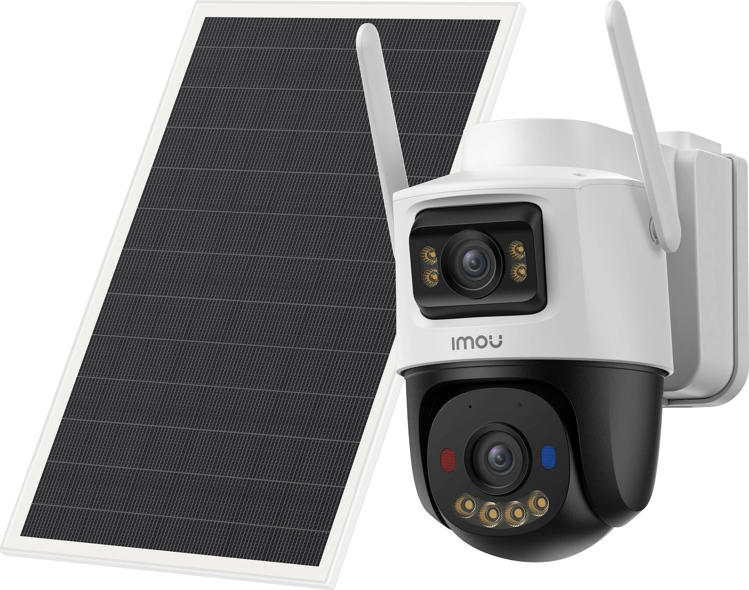 Kamerë sigurie IP Imou AOV Dual kit, Dual 5MP+5MP, 4G LTE + Wi‑Fi, bateri 10000mAh, me panel diellor, MicroSD 128GB + SIM, jashtë, bardhë/zezë