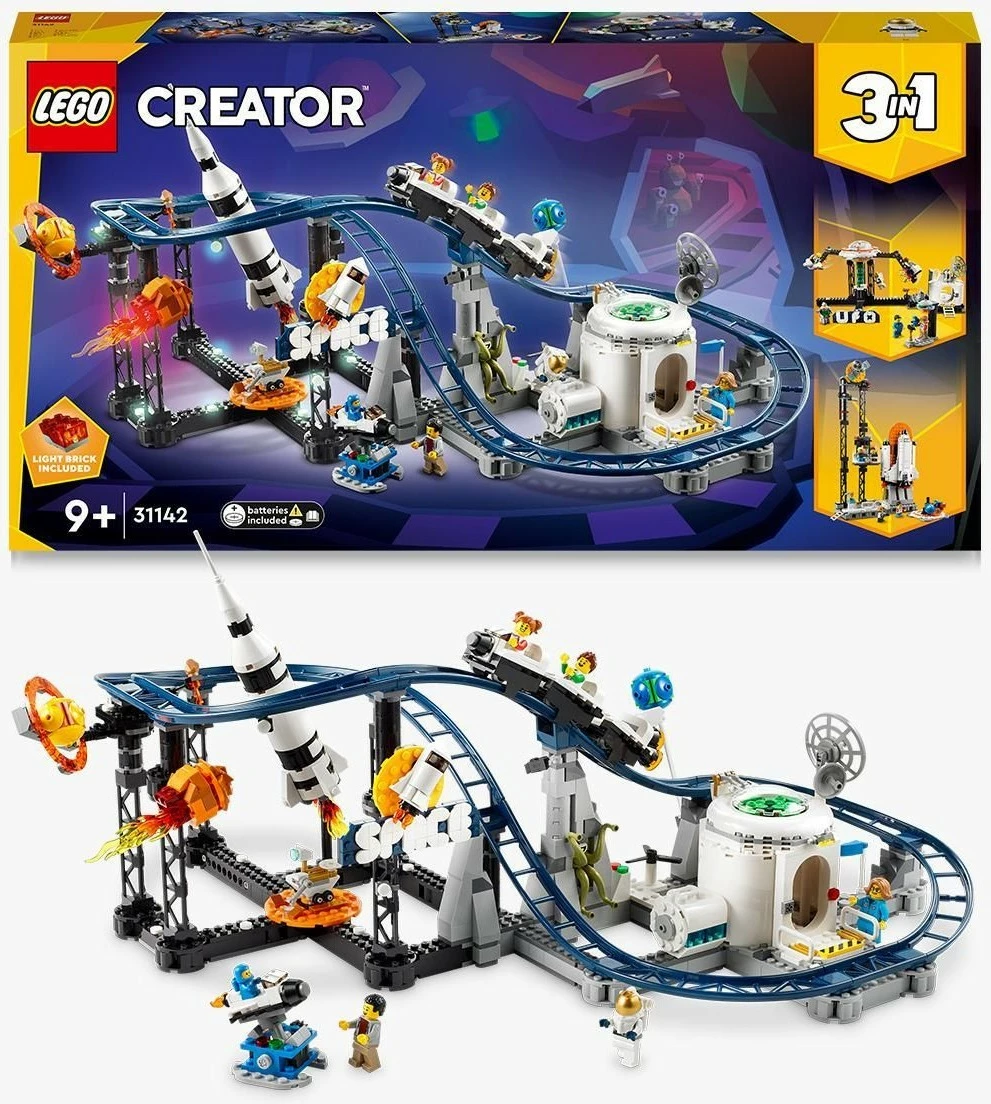 Set ndërtimi LEGO Space Roller Coaster, 9 vjeç+, 874 pjesë, Plastikë