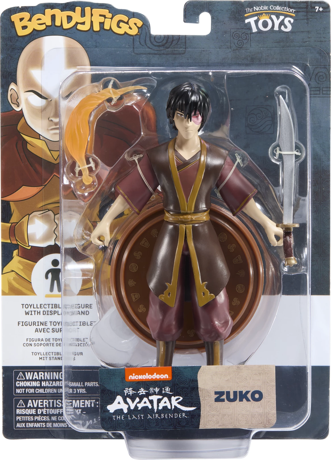 Figurë koleksionuese Noble Collection Bendyfigs Zuko 19 cm, me stendë dhe aksesorë