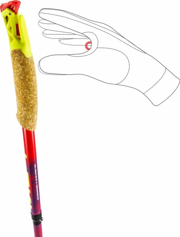 Shkopinj trail running Leki TRL ULTRATRAIL FX ONE 115cm, të kuq