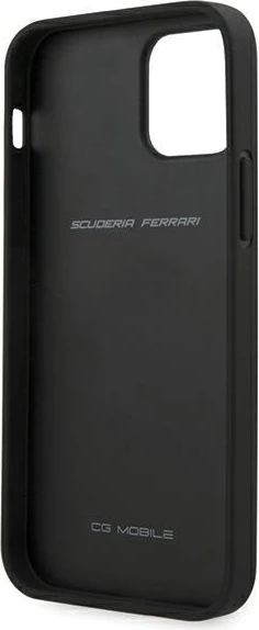 Mbështjellës Ferrari FEOGOHCP12MBK për iPhone 12/12 Pro 6.1", lëkurë natyrale, i zi