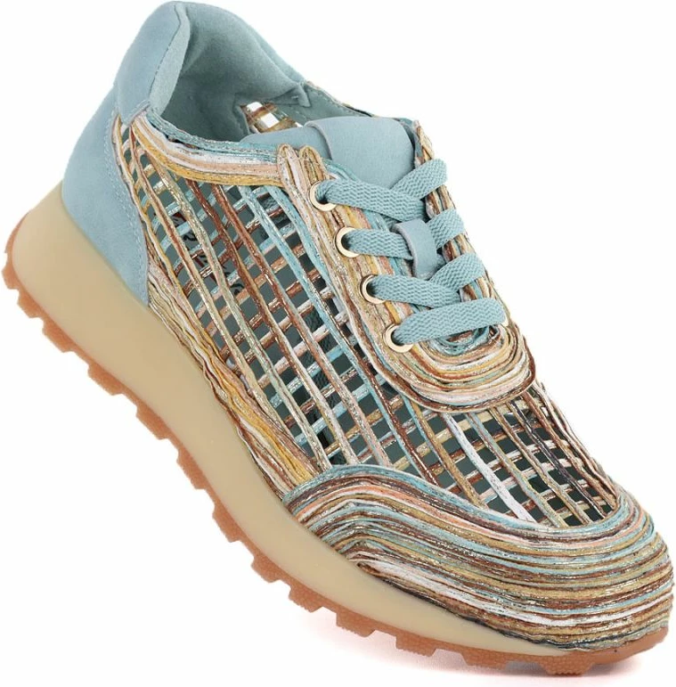 Këpucë femrash Artiker 58C1289, kaltër/bezhë