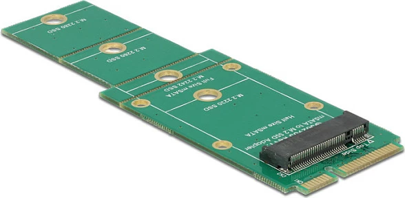 Adapter SSD DeLOCK 62592, M.2 NGFF në mSATA, 95.5 x 30 mm, e gjelbër
