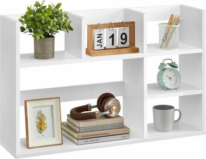 Raft tavoline VASAGLE LBC815W14, 6 rafte, 80×20×50 cm, i bardhë