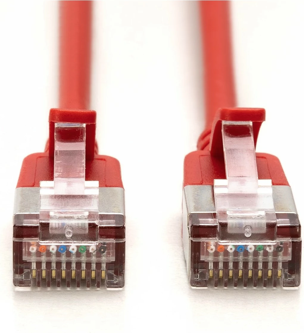Kabllo rrjetit Digitus Cat6a F/FTP Slim 1.5m, RJ-45, e kuqe