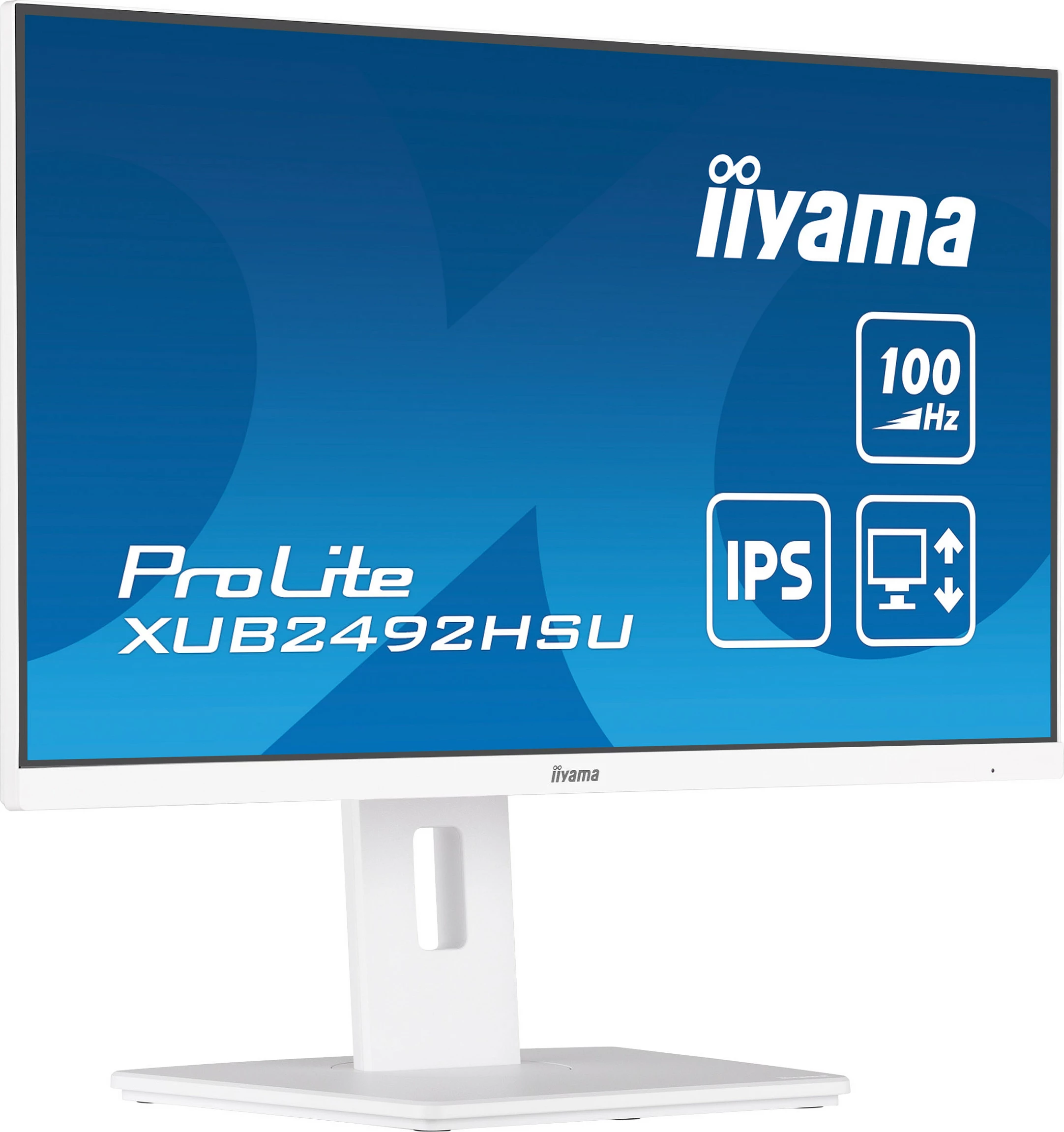 Monitor iiyama XUB2492HSU-W6, 60.5 cm (23.8"), 1920 x 1080 pixels, Full HD, LED, 0.4 ms, Bardhë