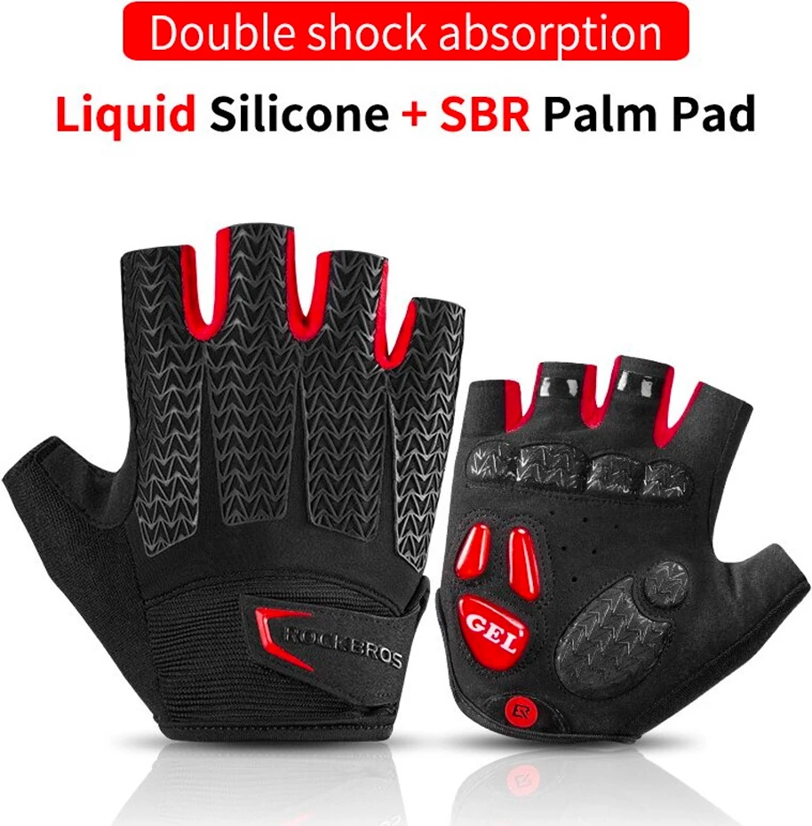 Doreza çiklizmi Rockbros S169BR, XL, xhel, e zezë/e kuqe